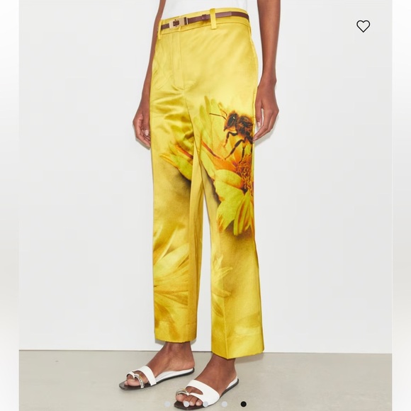 Tory Burch Printed Bee Satin Trouser - Picture 5 of 10